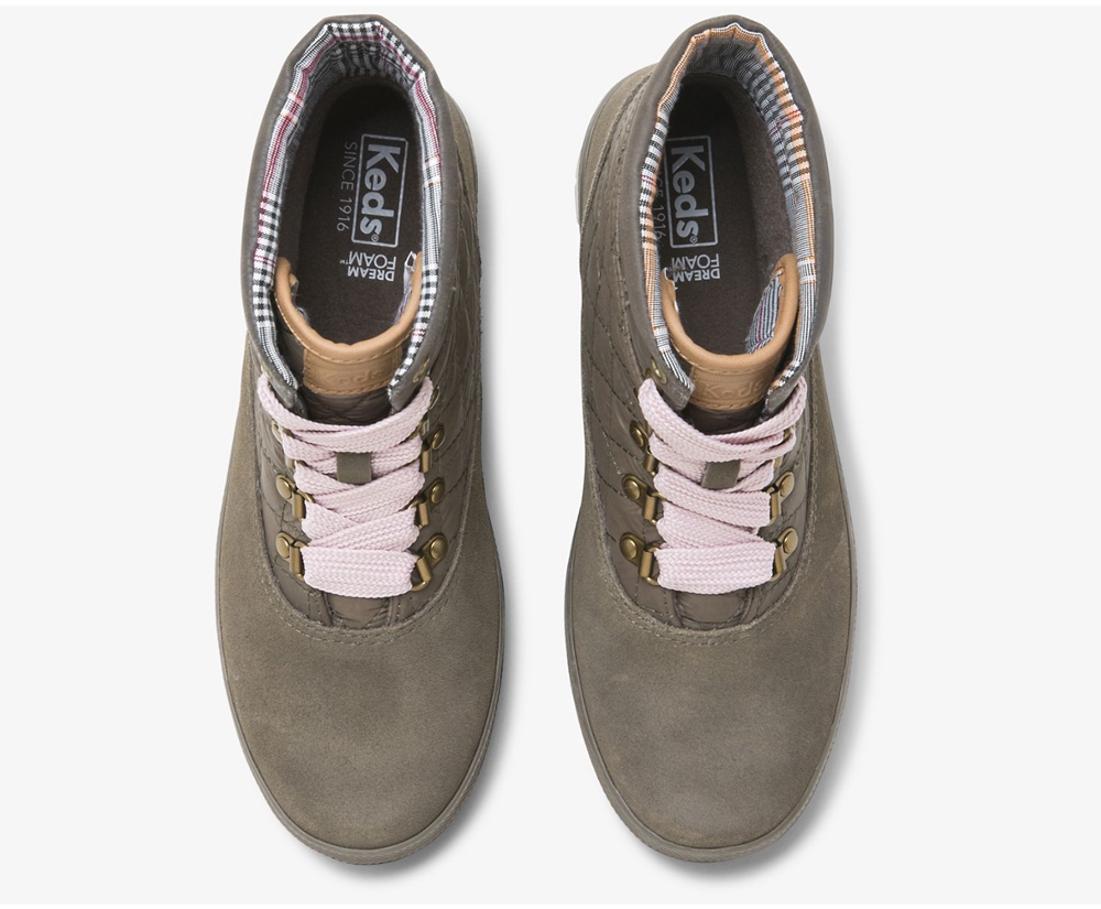 Keds Boots Olive - Camp Water-Resistant Suede w/ Thinsulate™ - Womens VRGZIL-758